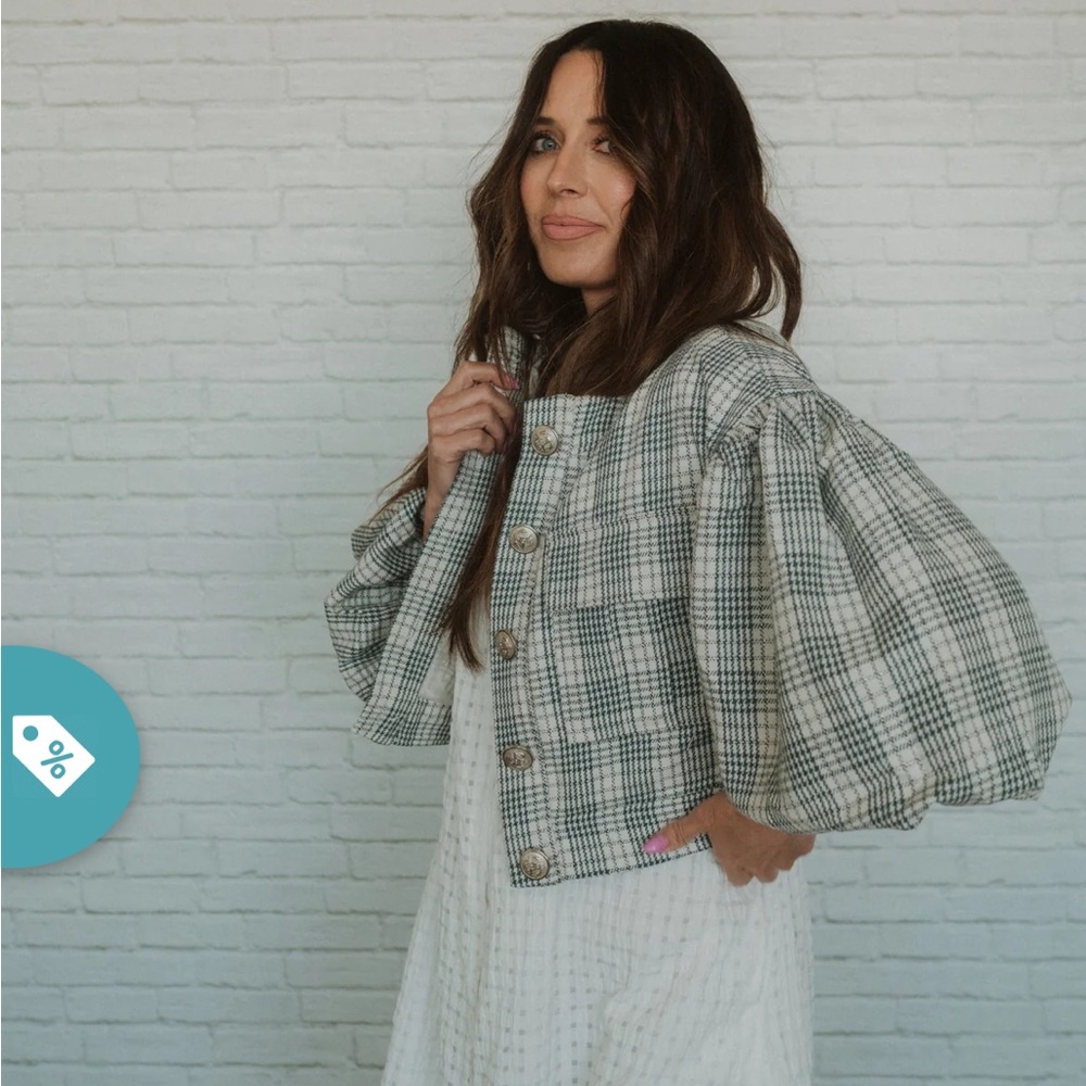 Boutique Cropped Jacket - Tweed Look Similar to Veronica Beard (Neiman Marcus)